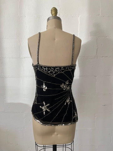 beaded butterfly top