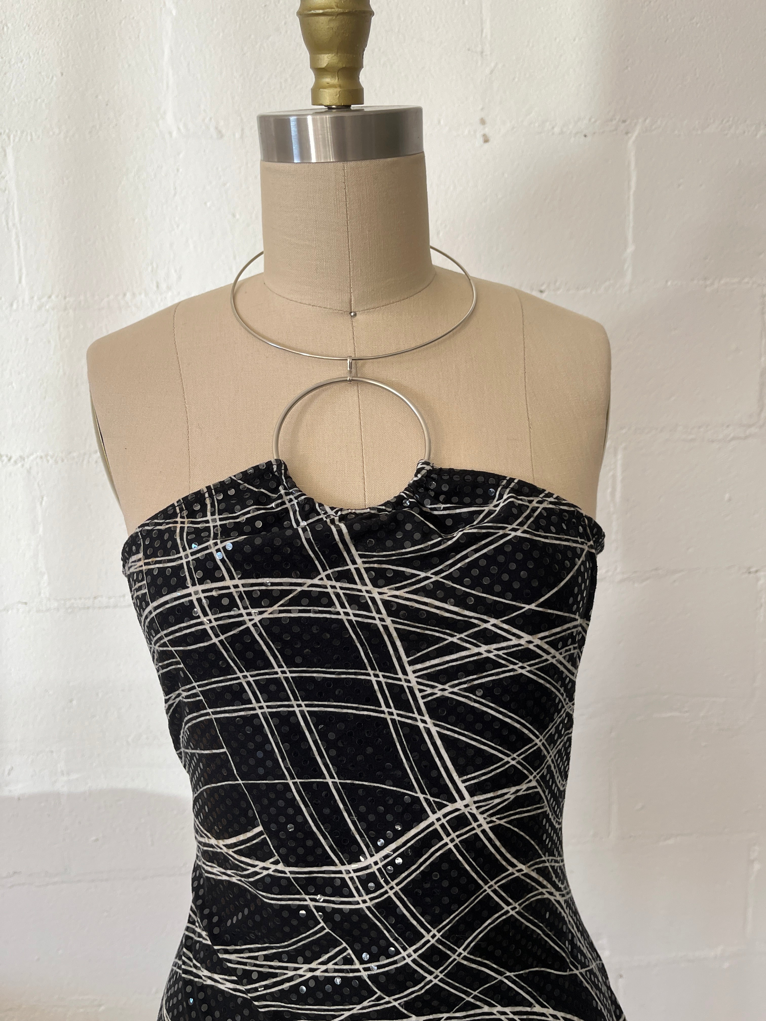 black sequin top