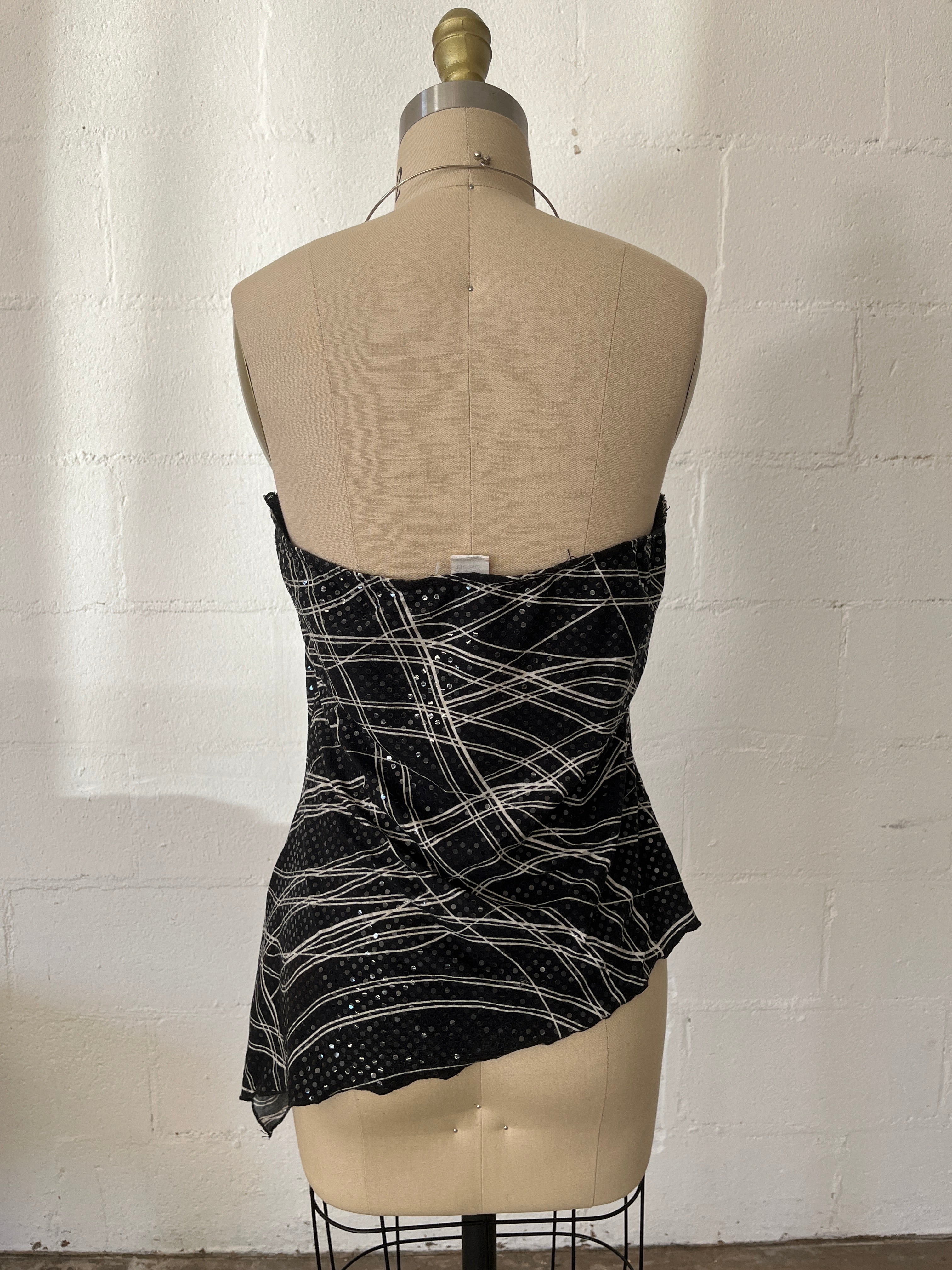 black sequin top