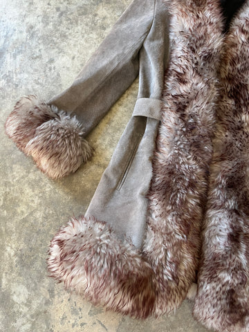 gray suede penny lane