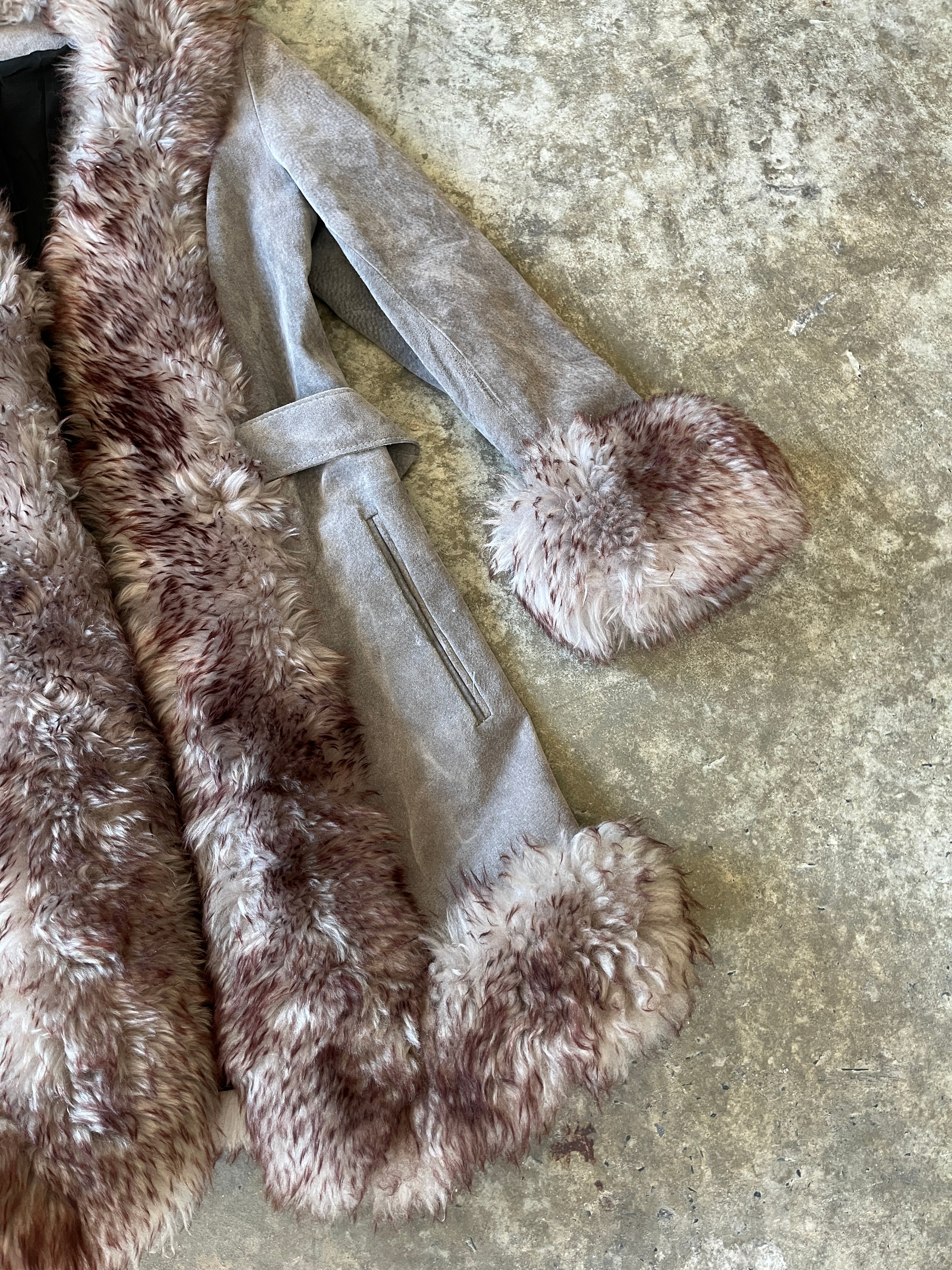 gray suede penny lane