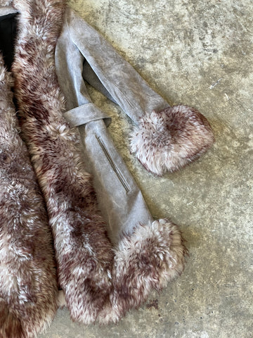 gray suede penny lane