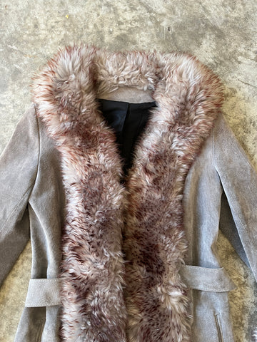 gray suede penny lane