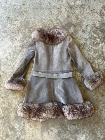 gray suede penny lane