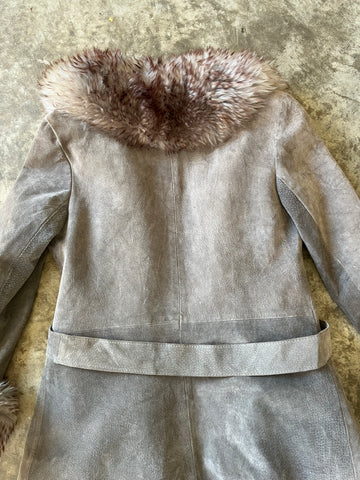 gray suede penny lane