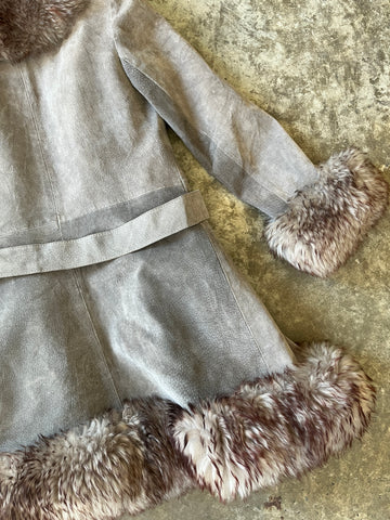 gray suede penny lane