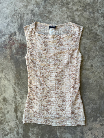 lace snakeskin top