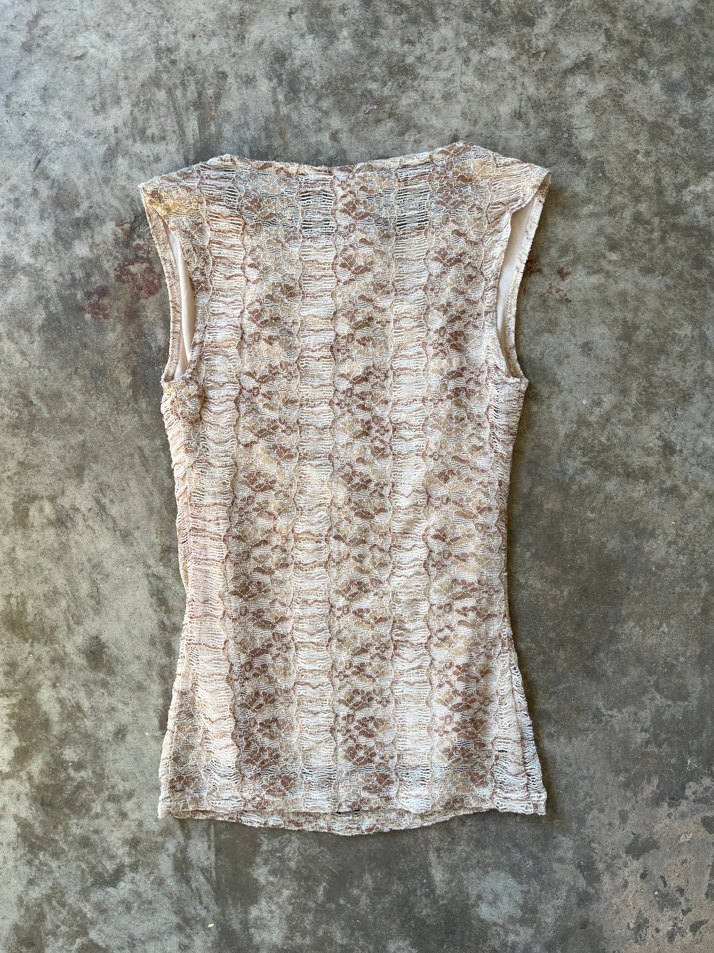 lace snakeskin top