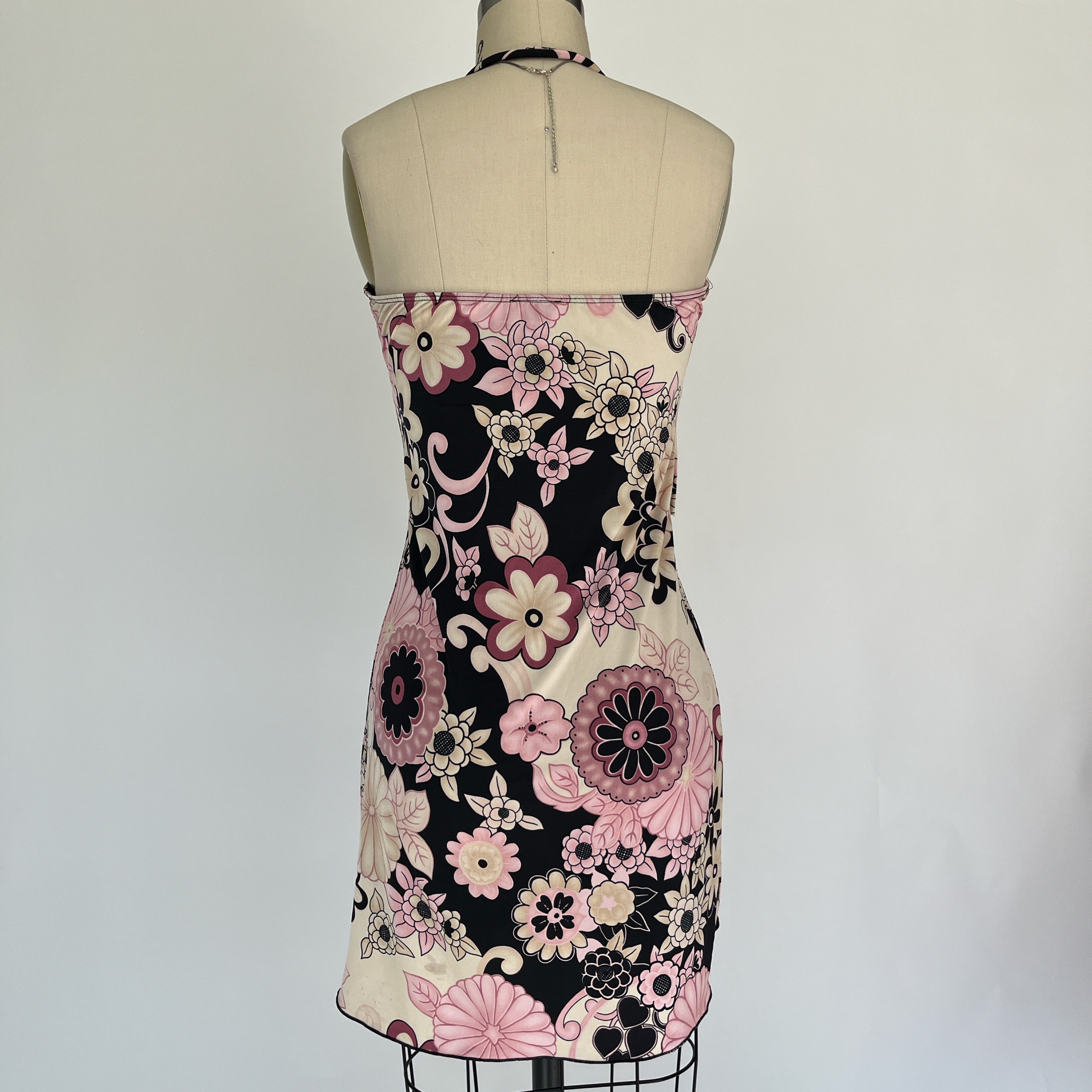 FLORAL HALTER DRESS
