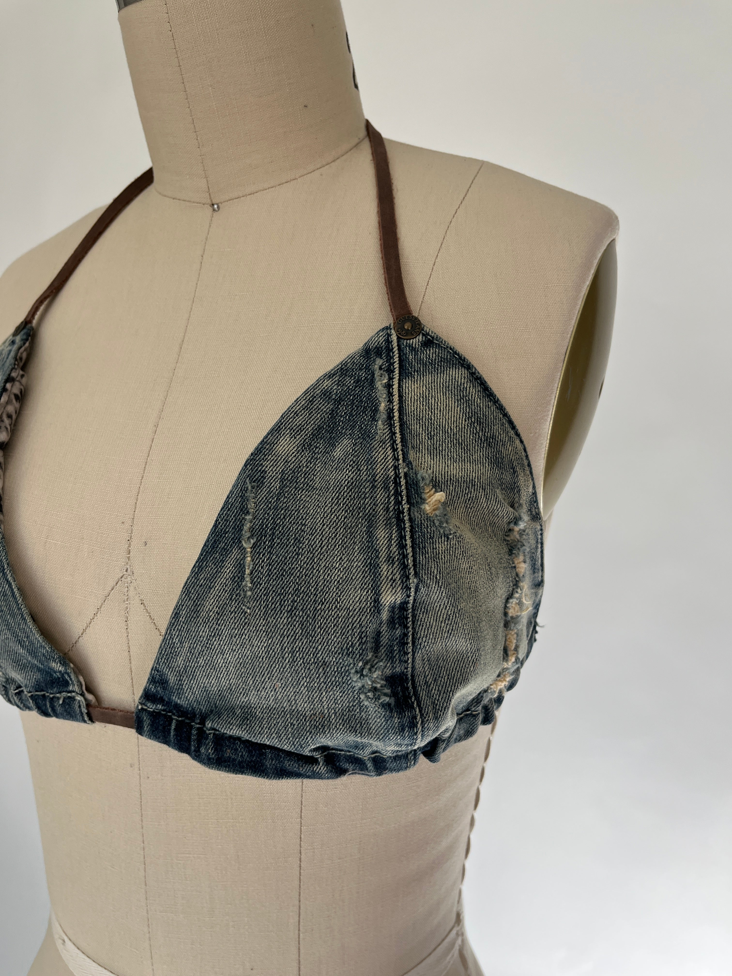GUESS DENIM BIKINI TOP