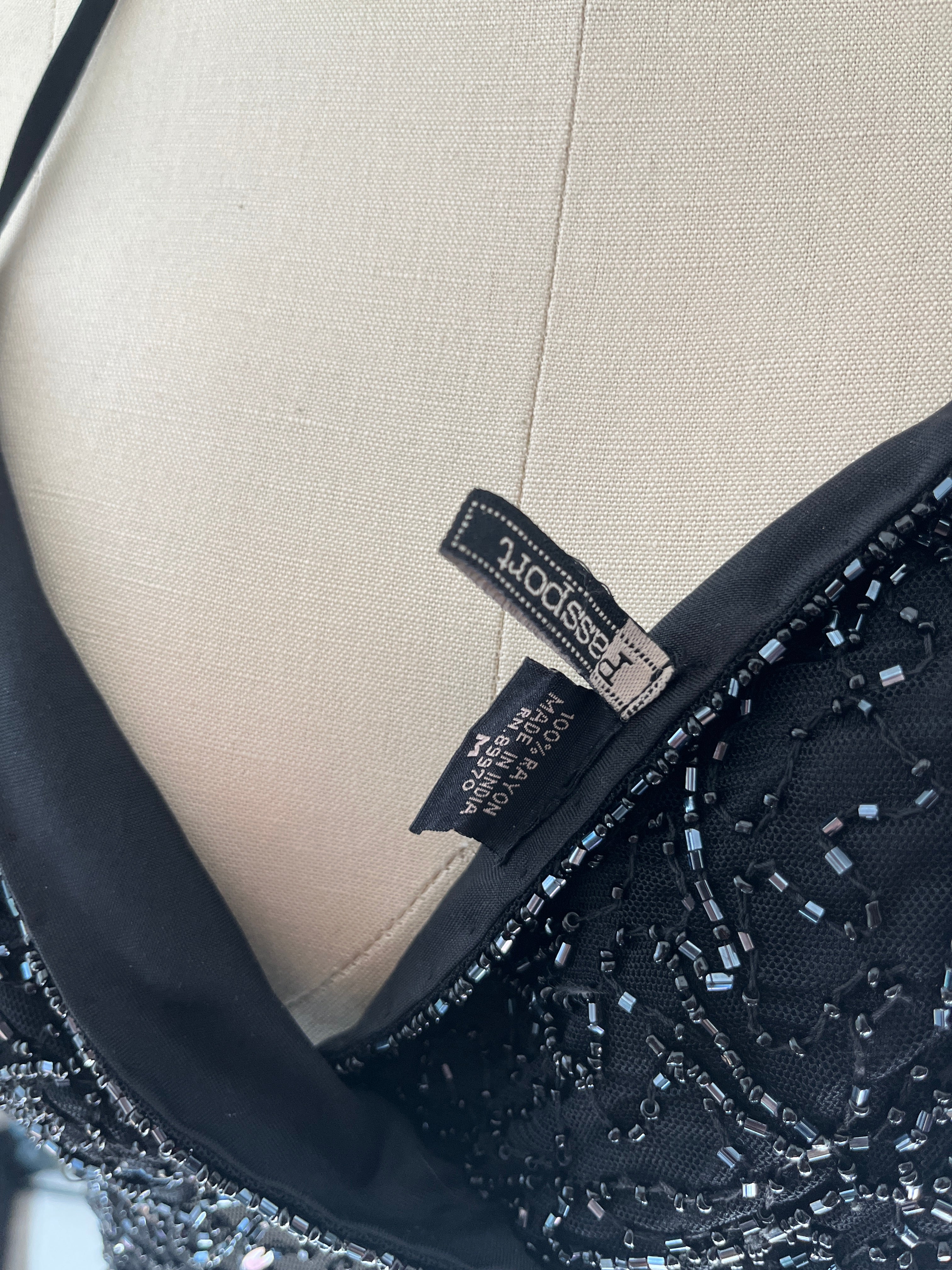 BEADED BLACK HALTER