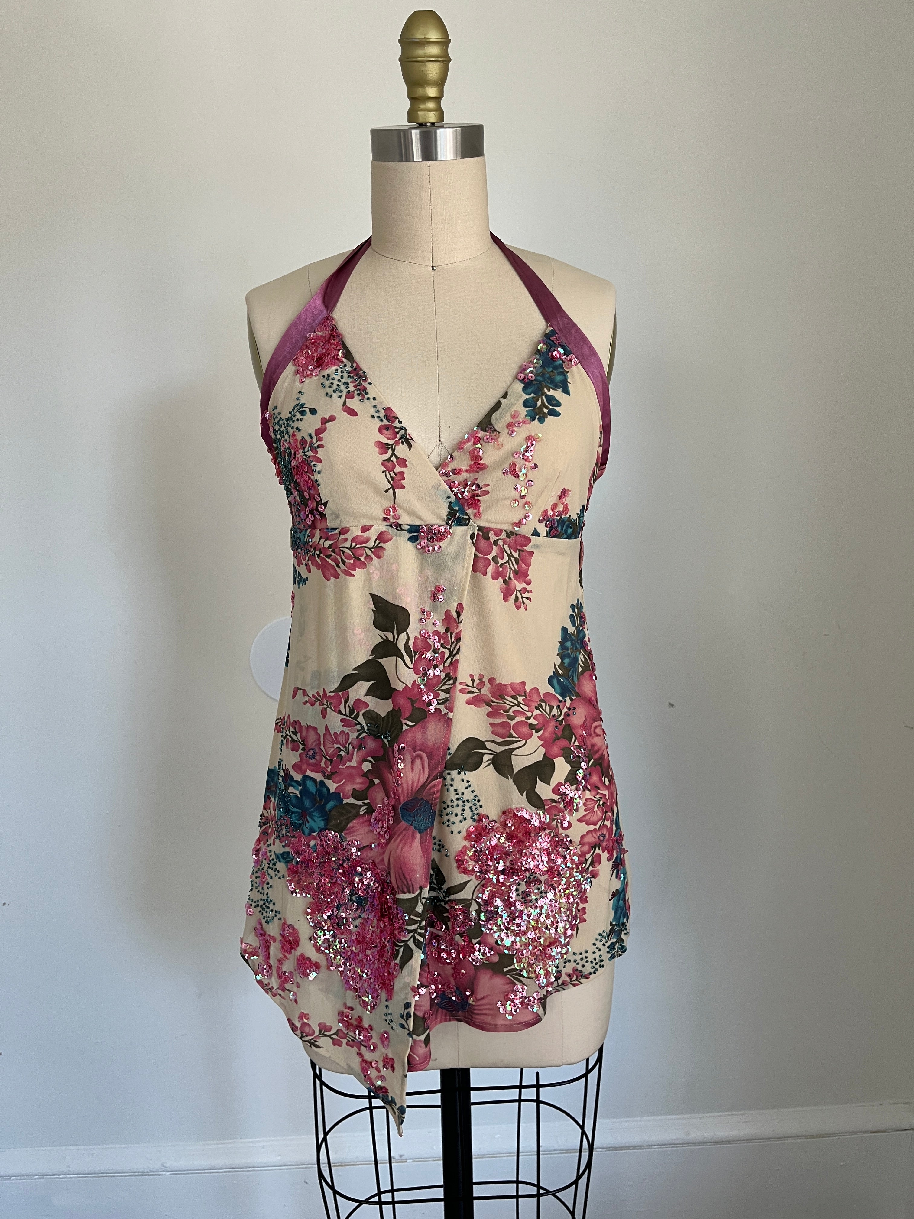 beaded halter top
