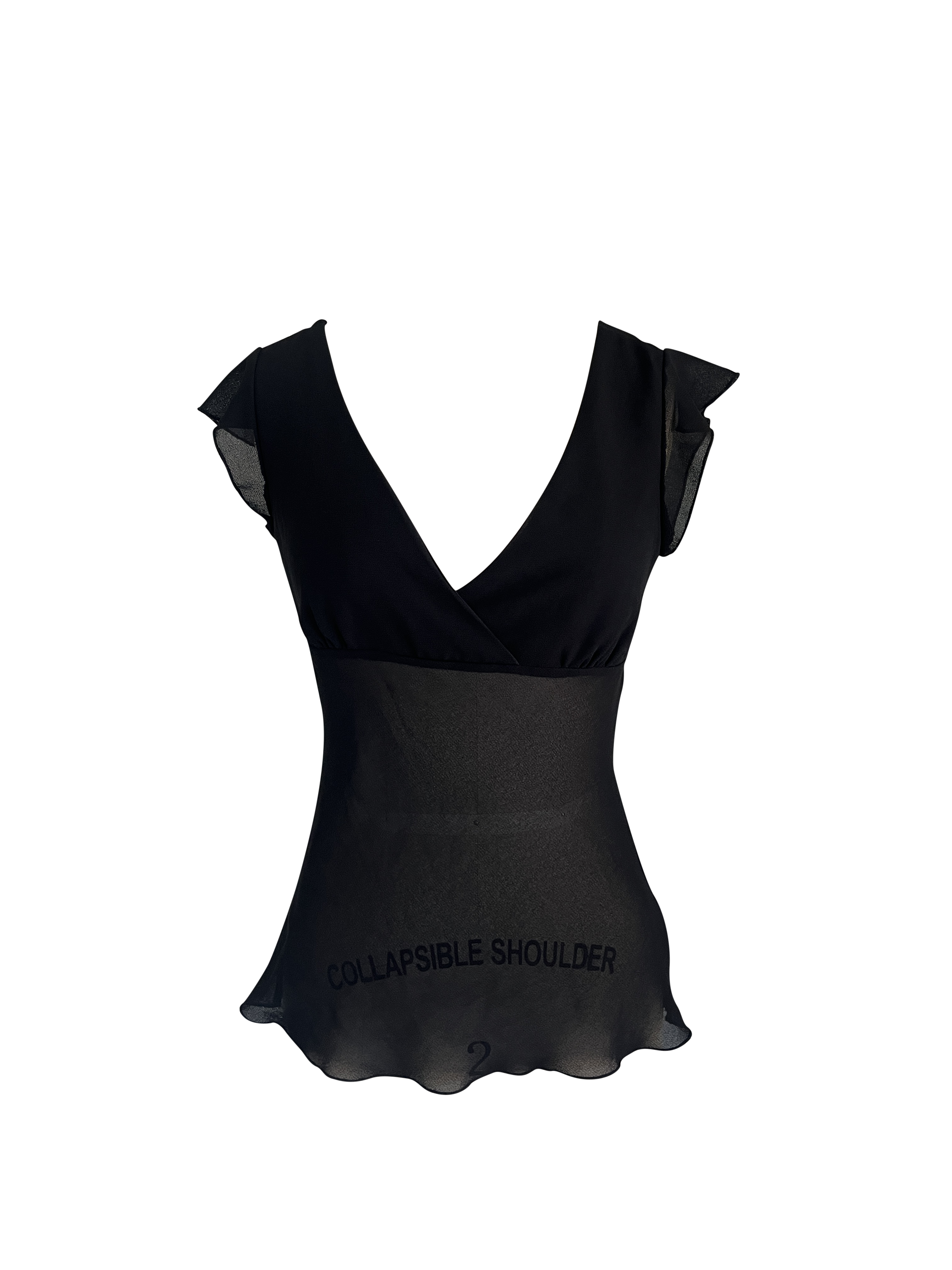 black babydoll top