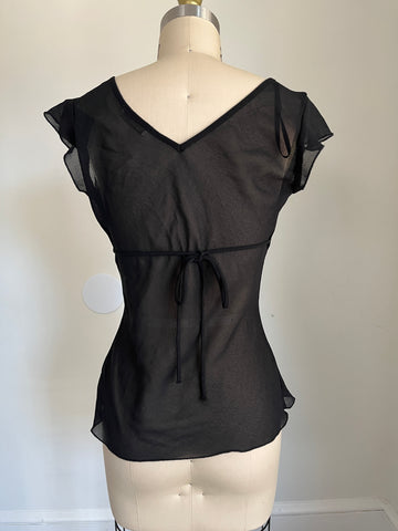 black babydoll top