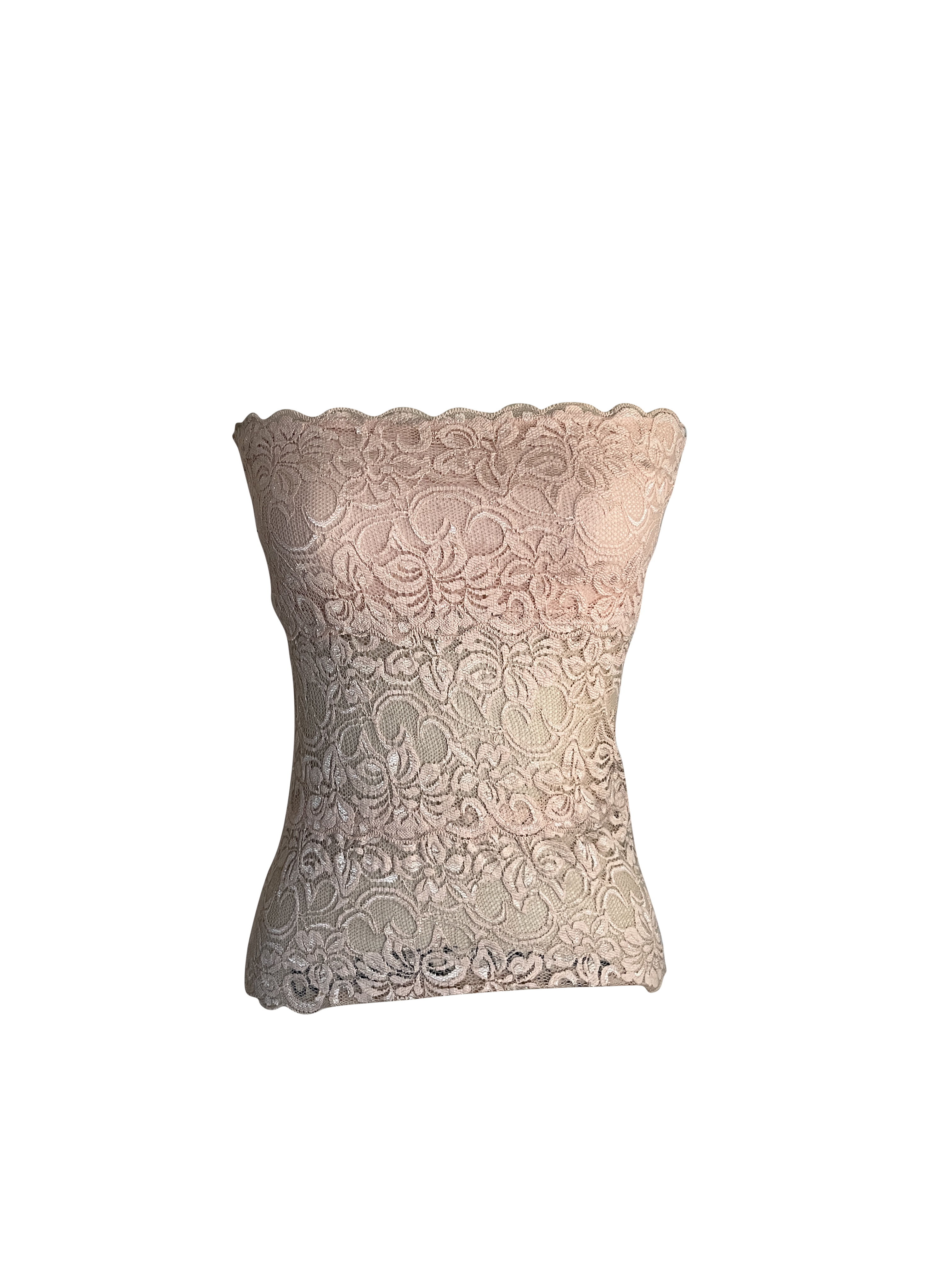 pink lace tube top