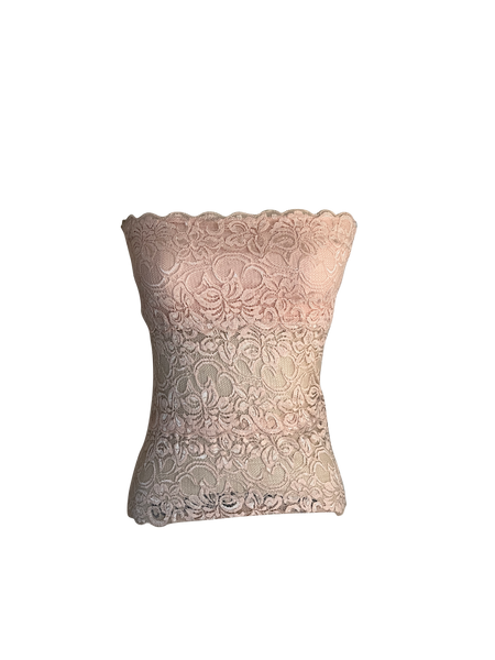 pink lace tube top