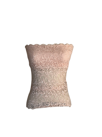 pink lace tube top