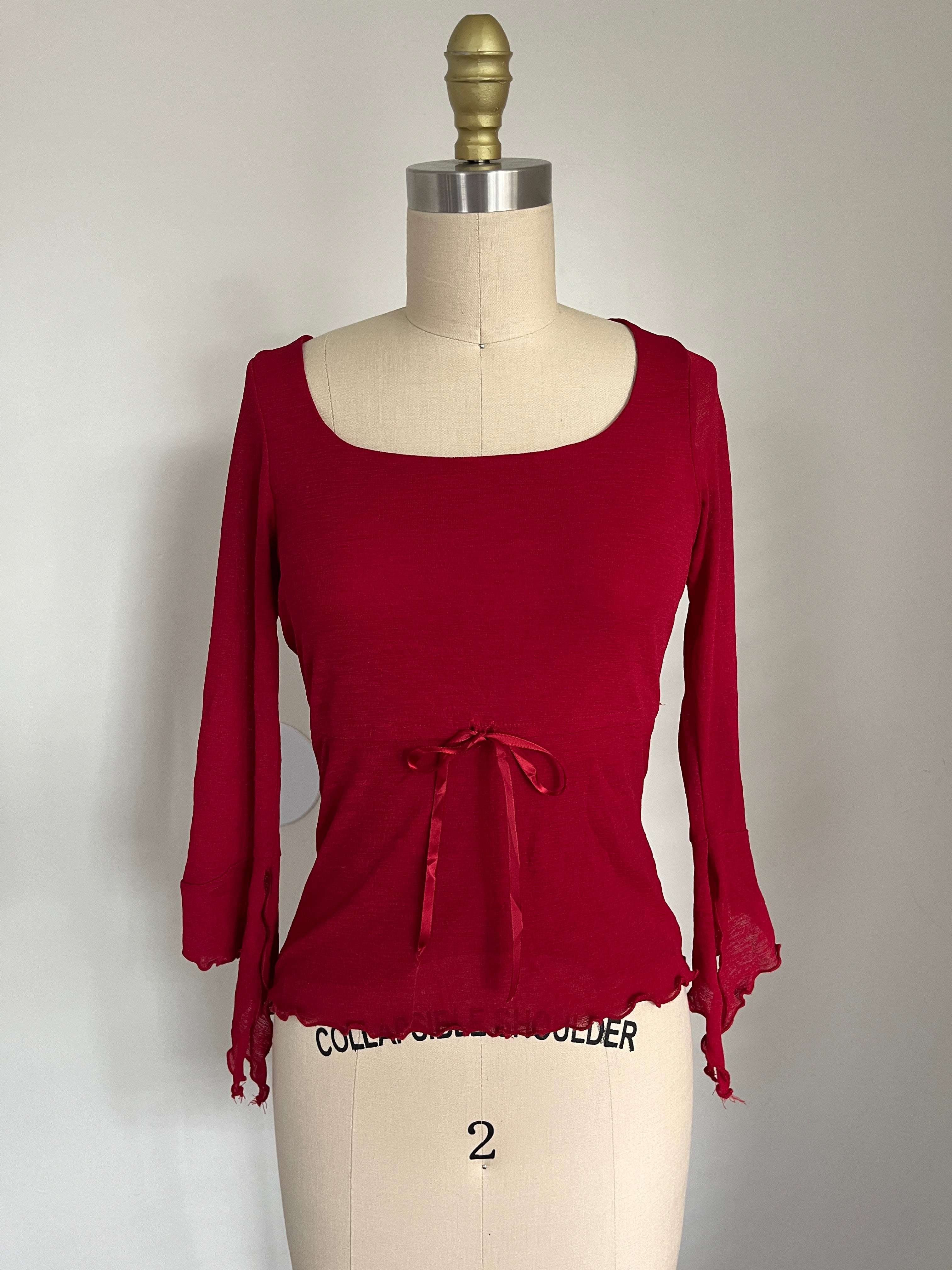 red mesh top
