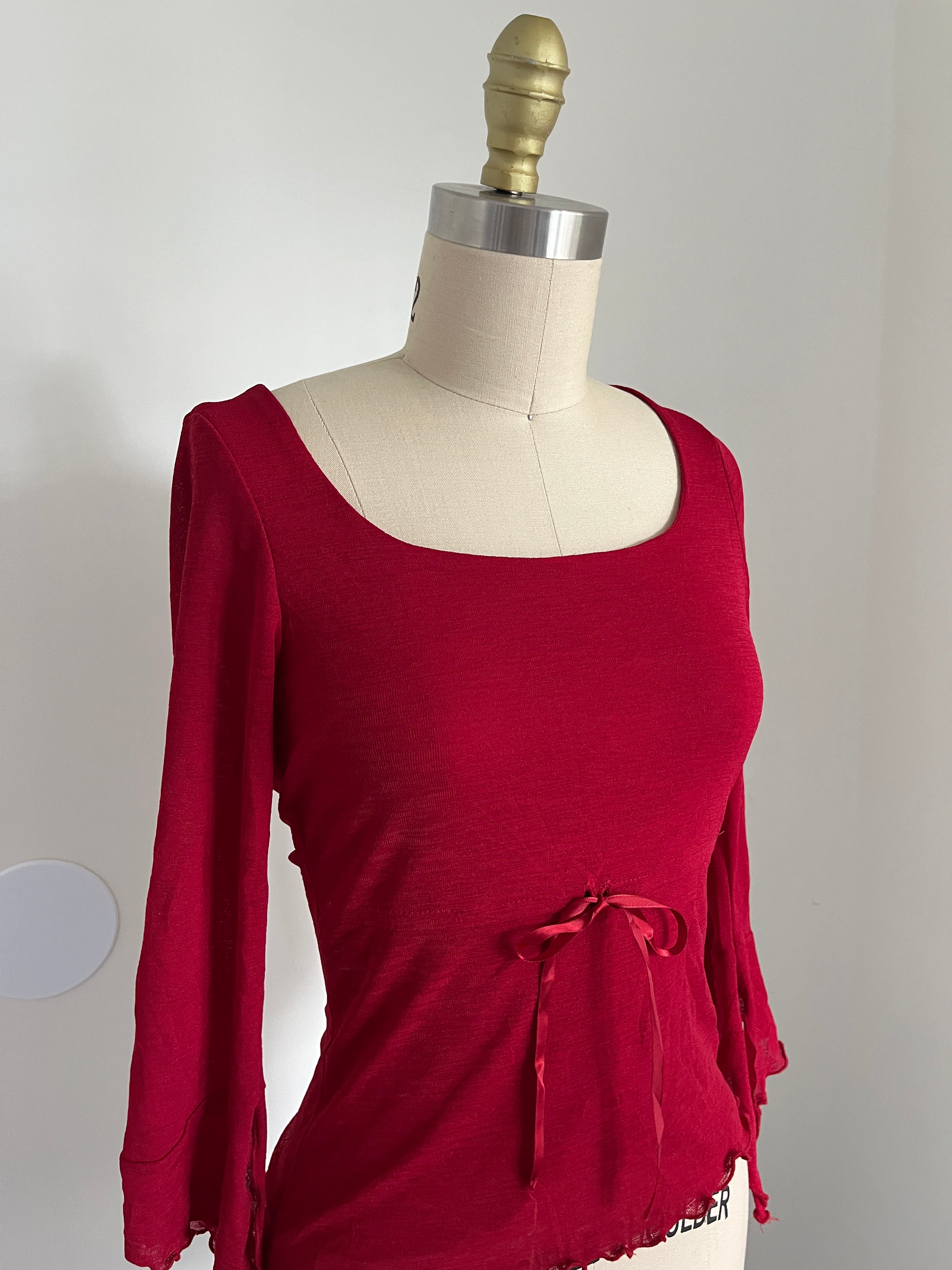 red mesh top