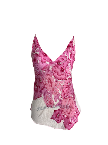 cotton pink floral tank