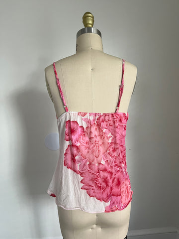 cotton pink floral tank