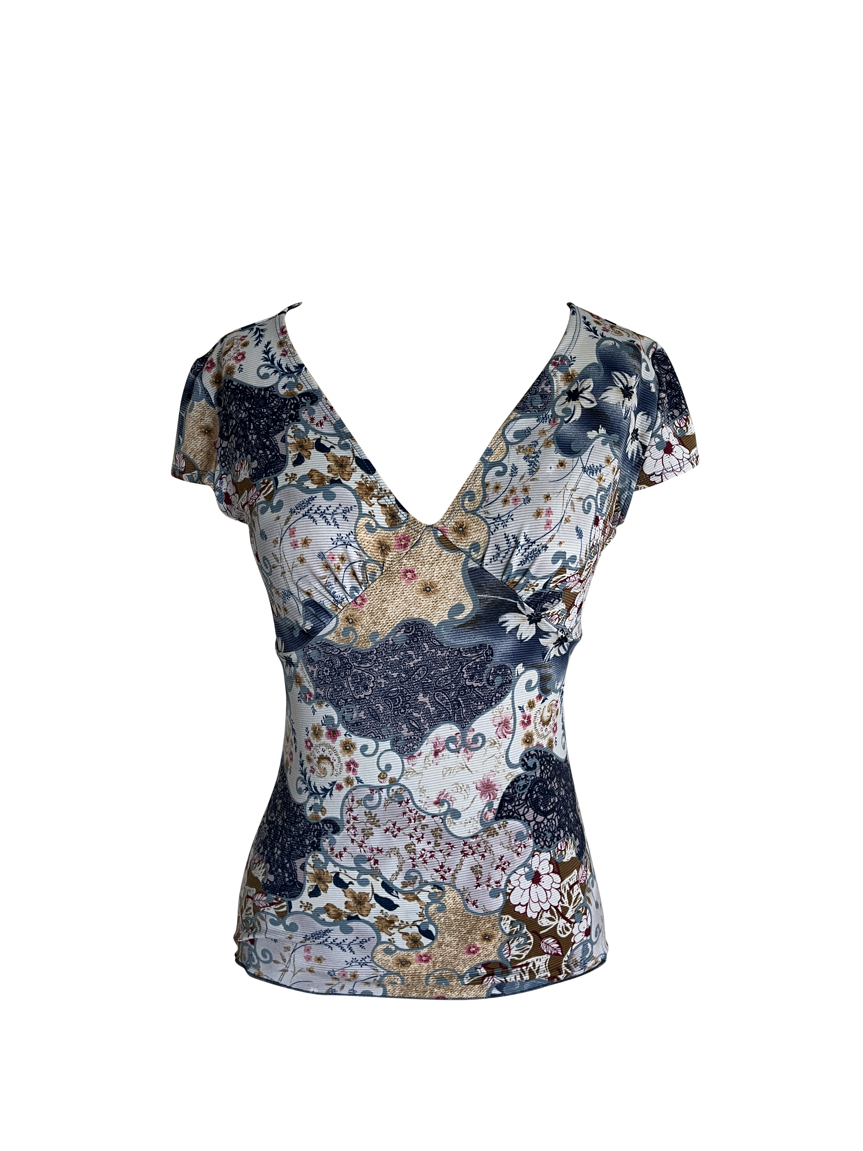 mesh paisley top