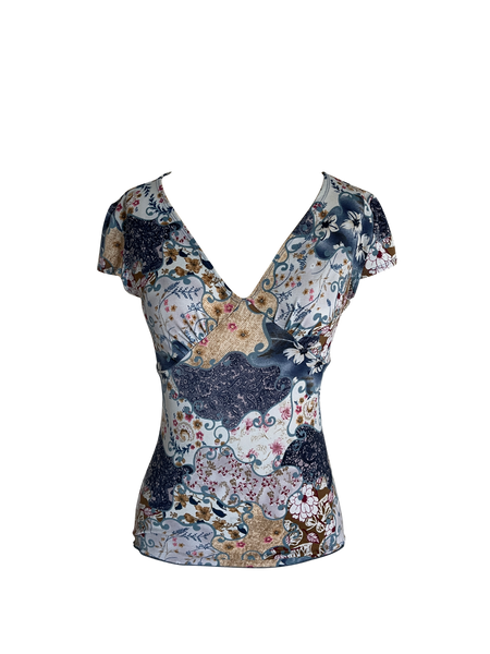 mesh paisley top