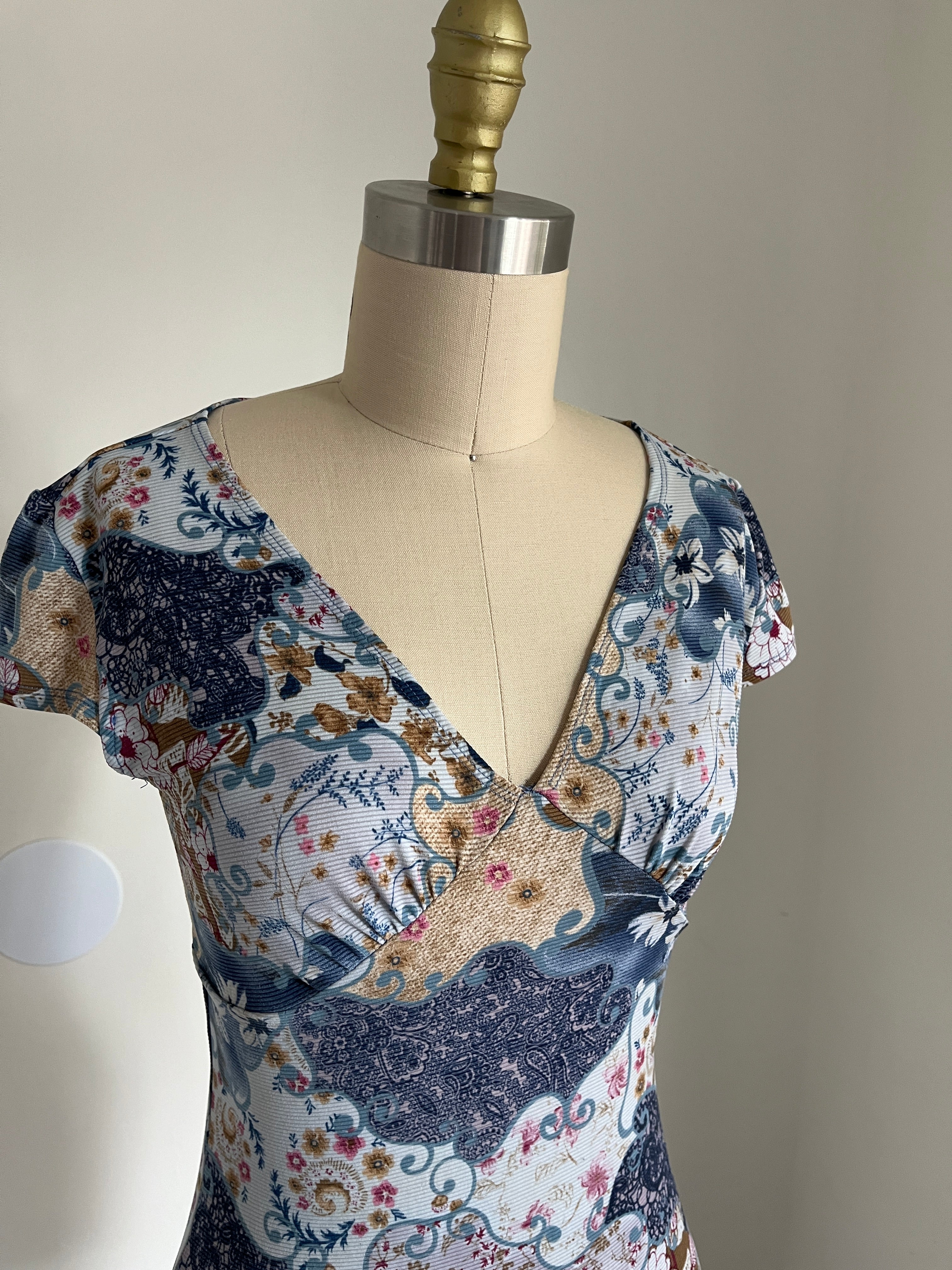 mesh paisley top
