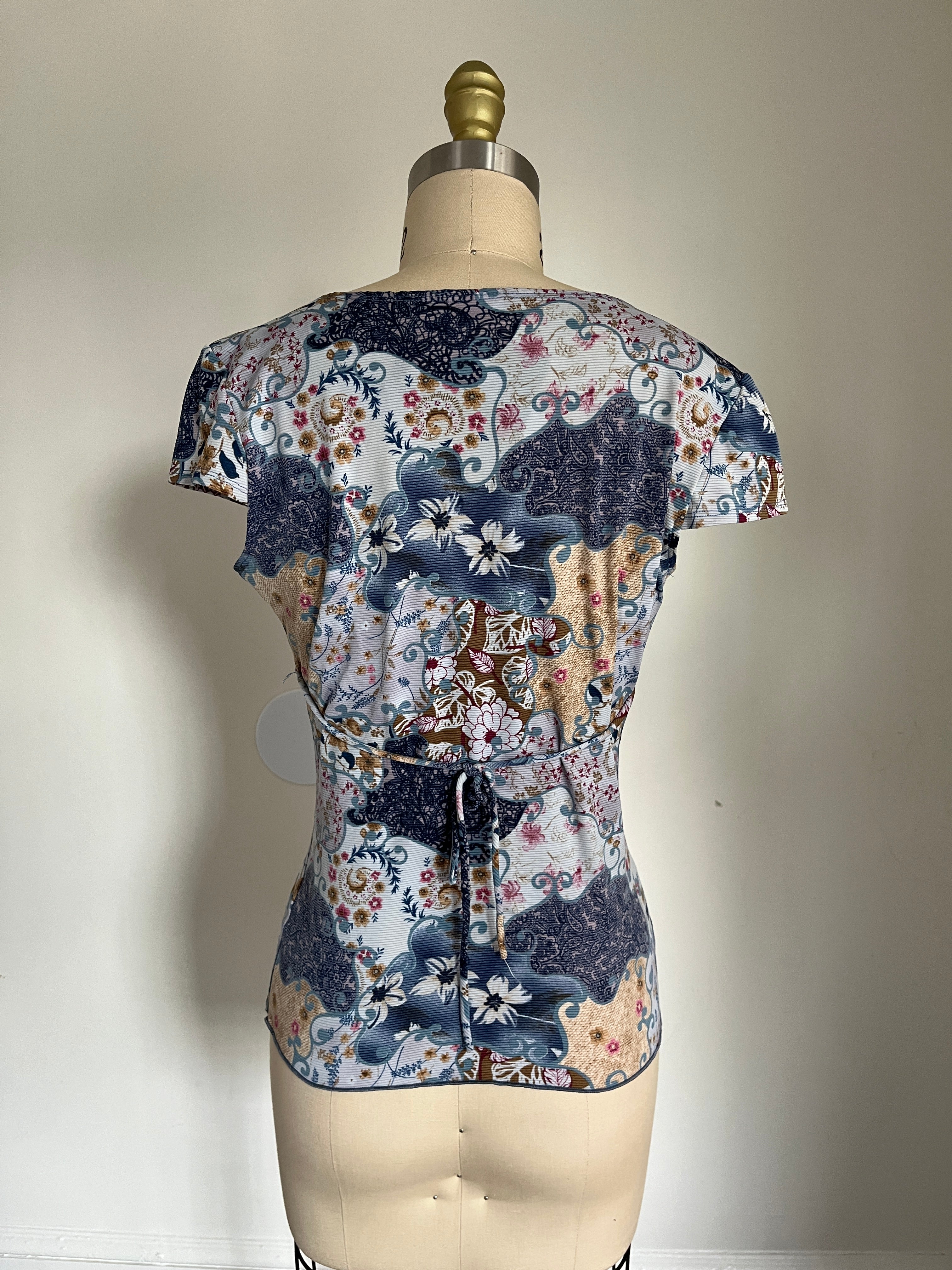 mesh paisley top