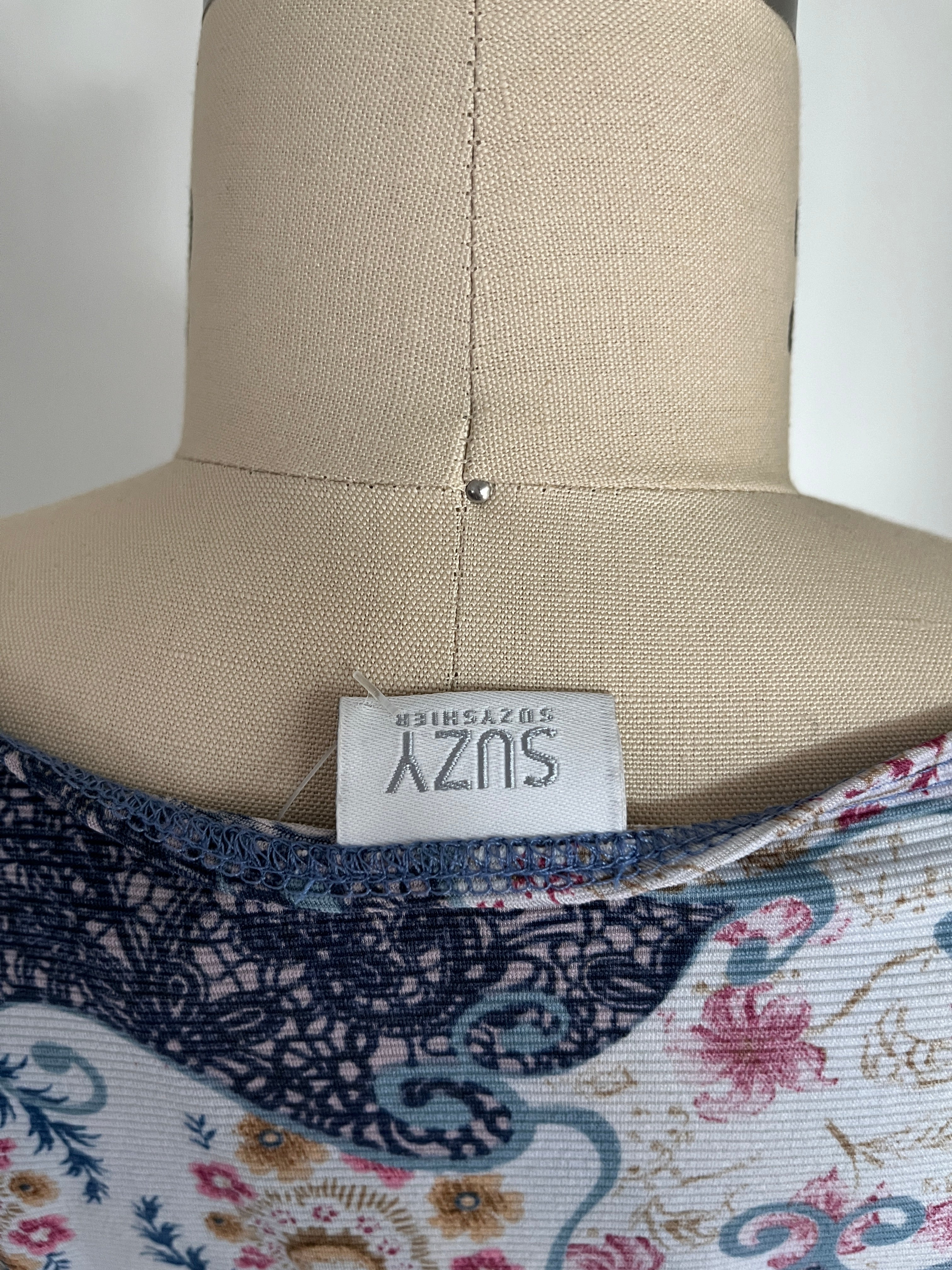 mesh paisley top