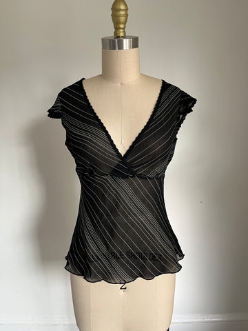 black striped babydoll