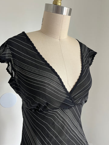 black striped babydoll