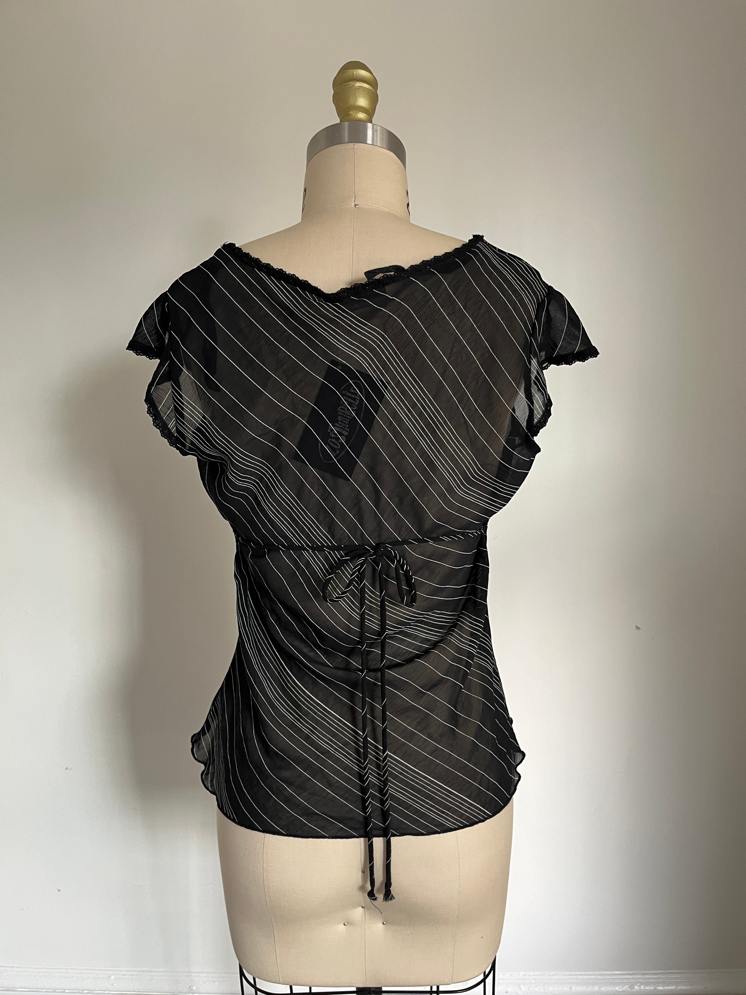 black striped babydoll