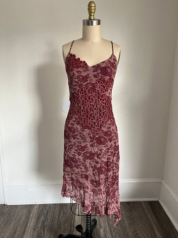 burgundy euro dress
