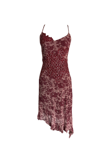 burgundy euro dress