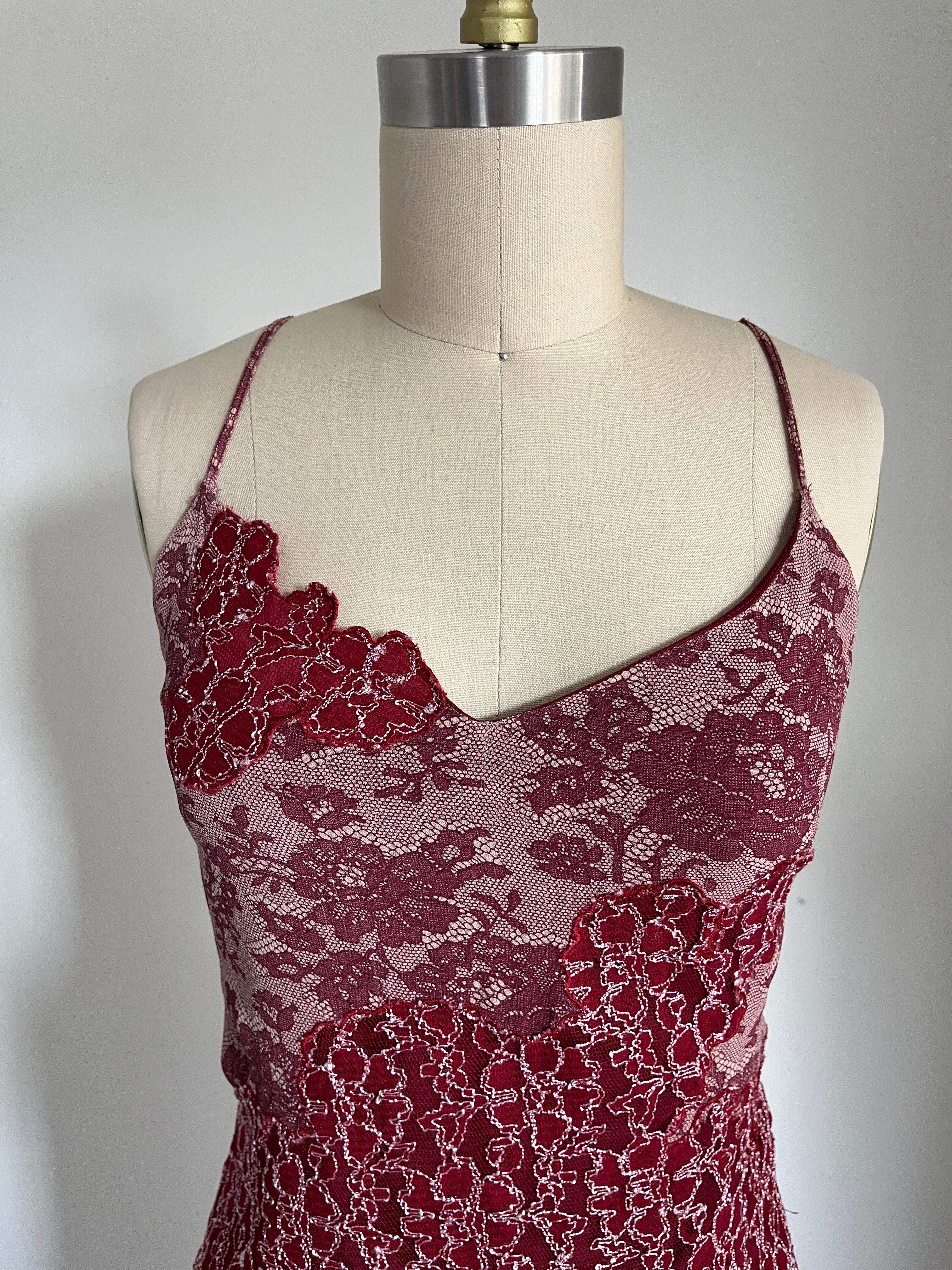 burgundy euro dress