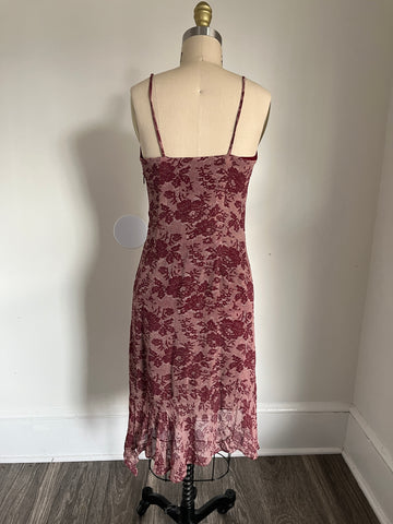 burgundy euro dress