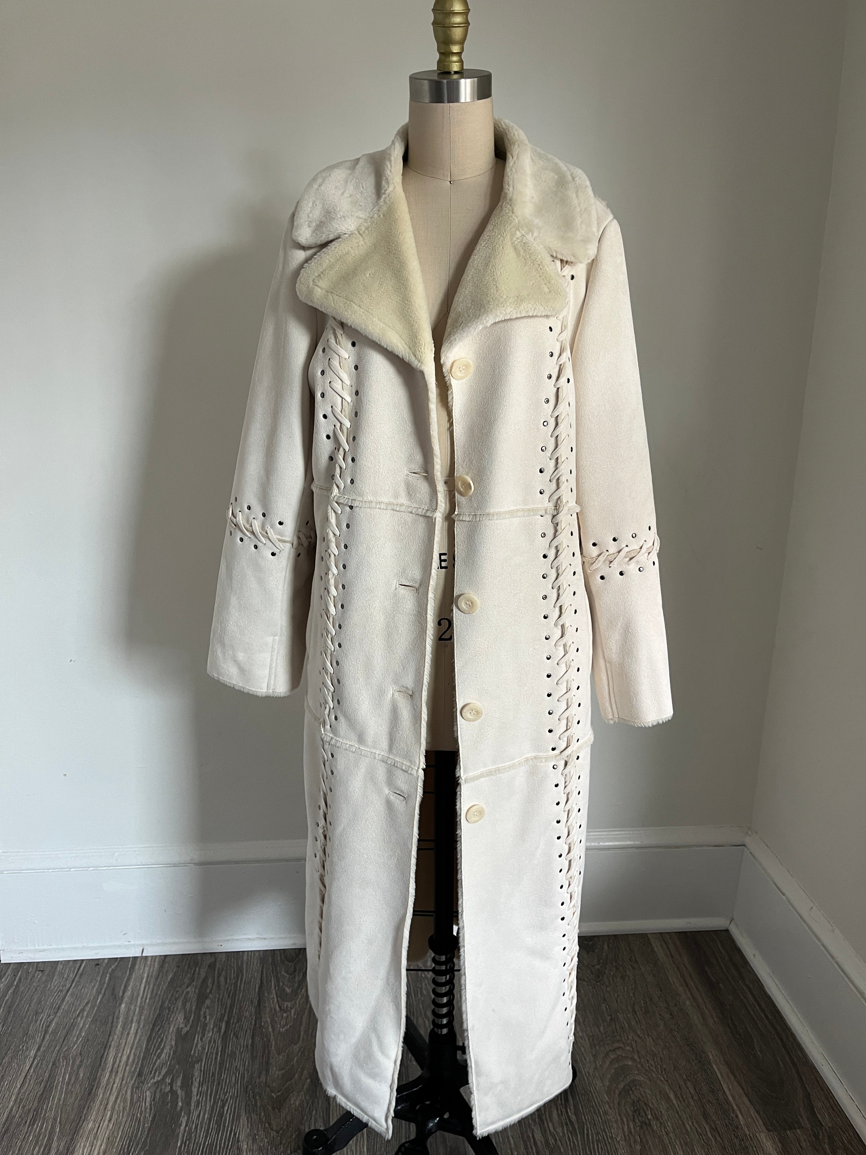 white lace up jacket