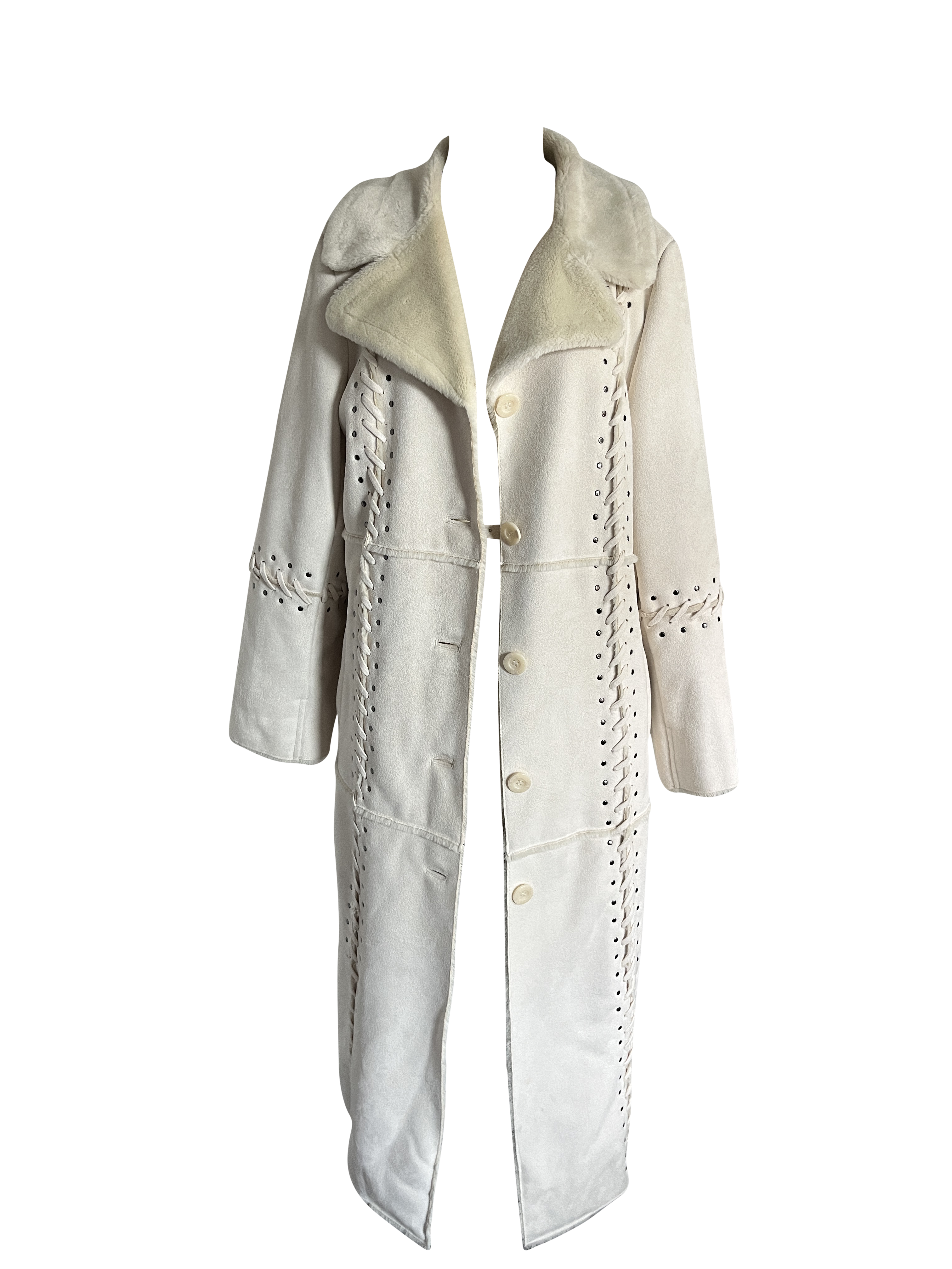 white lace up jacket