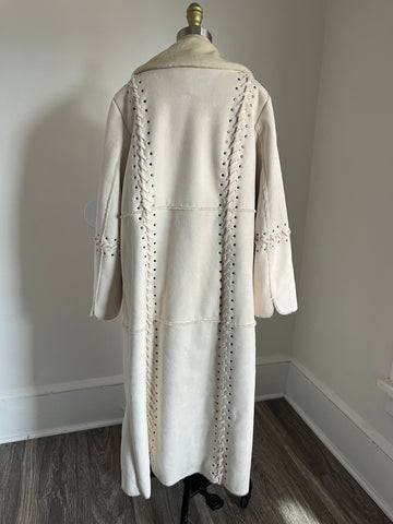 white lace up jacket