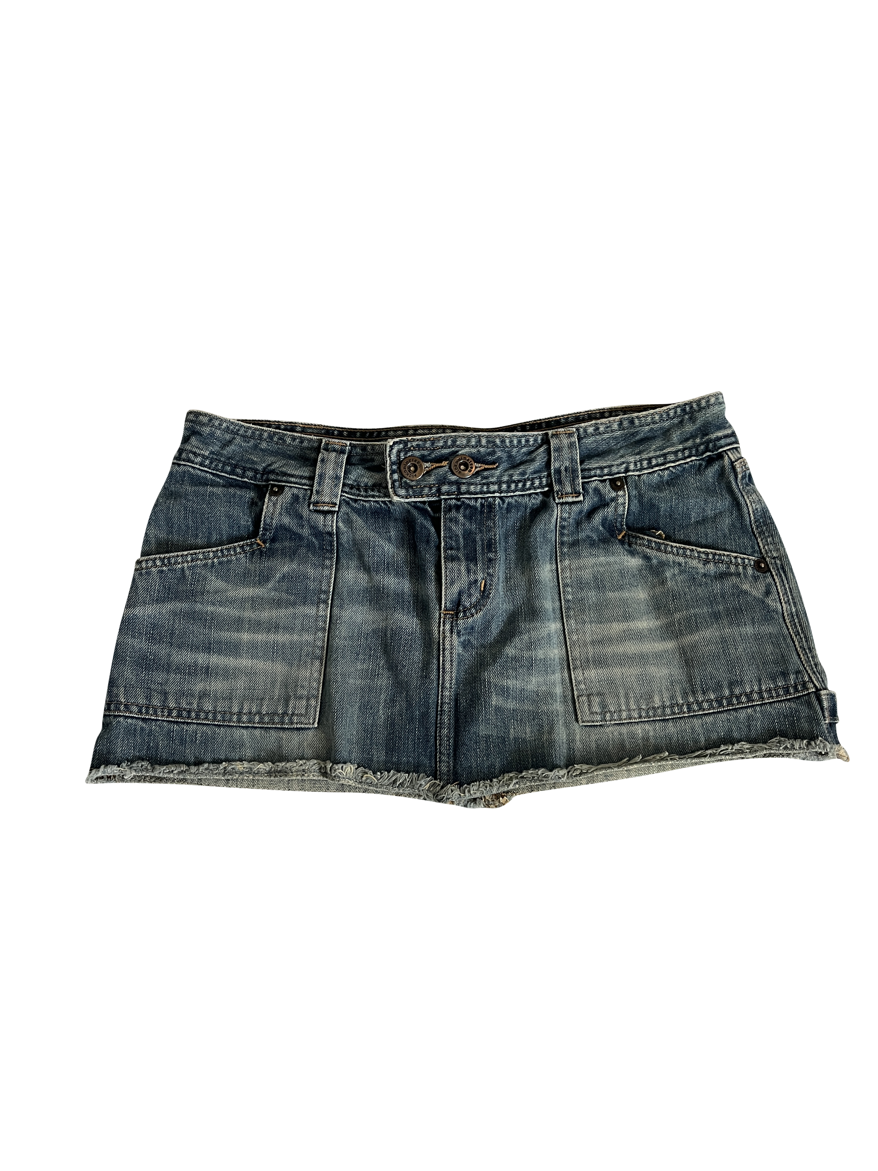 denim mini skirt