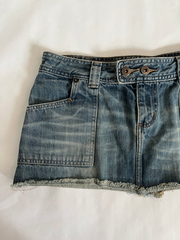 denim mini skirt