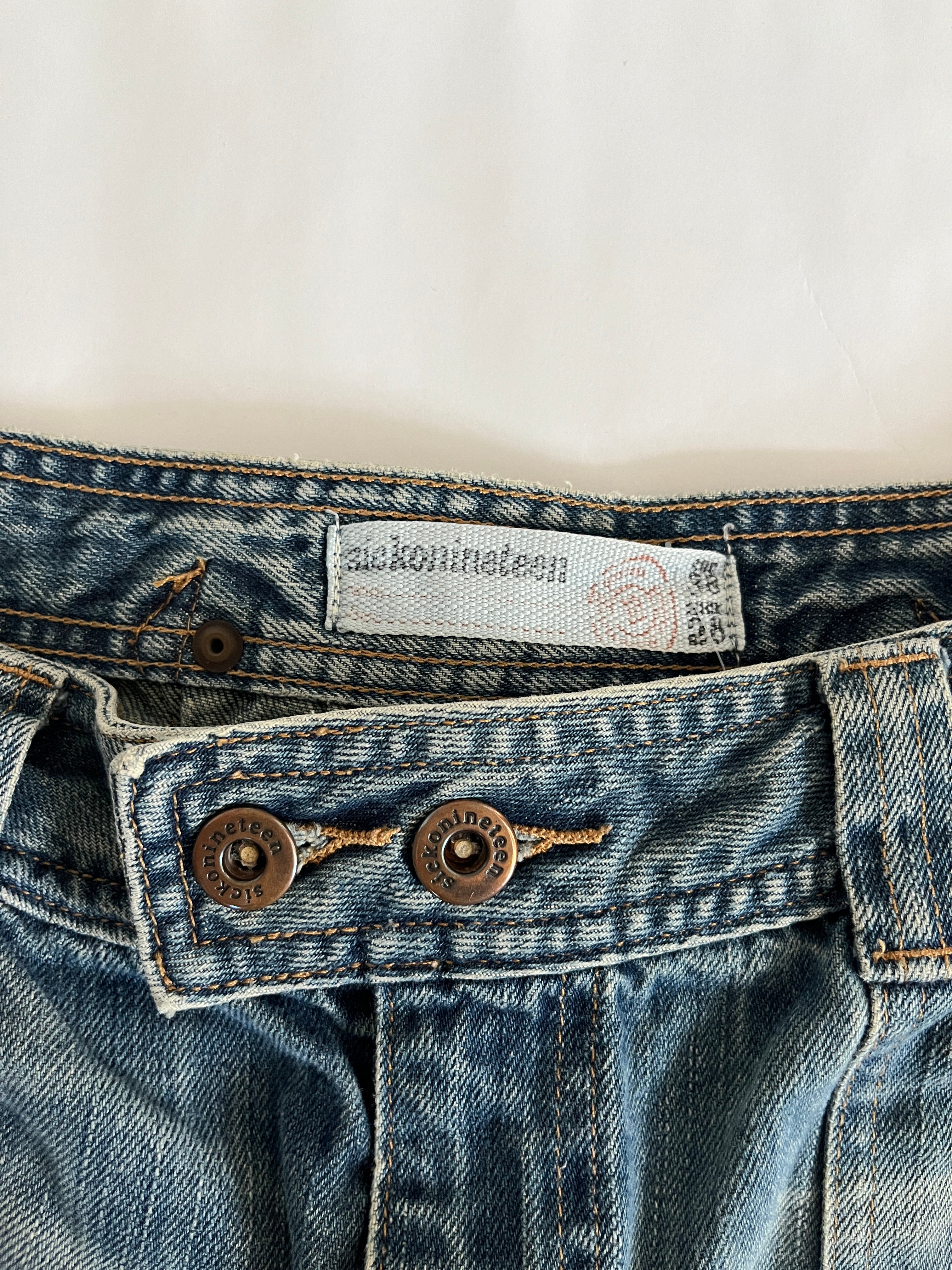denim mini skirt
