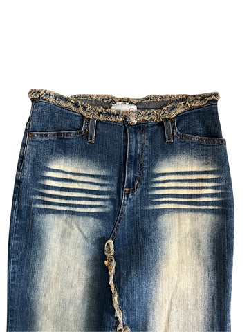 insane denim maxi skirt