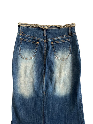 insane denim maxi skirt