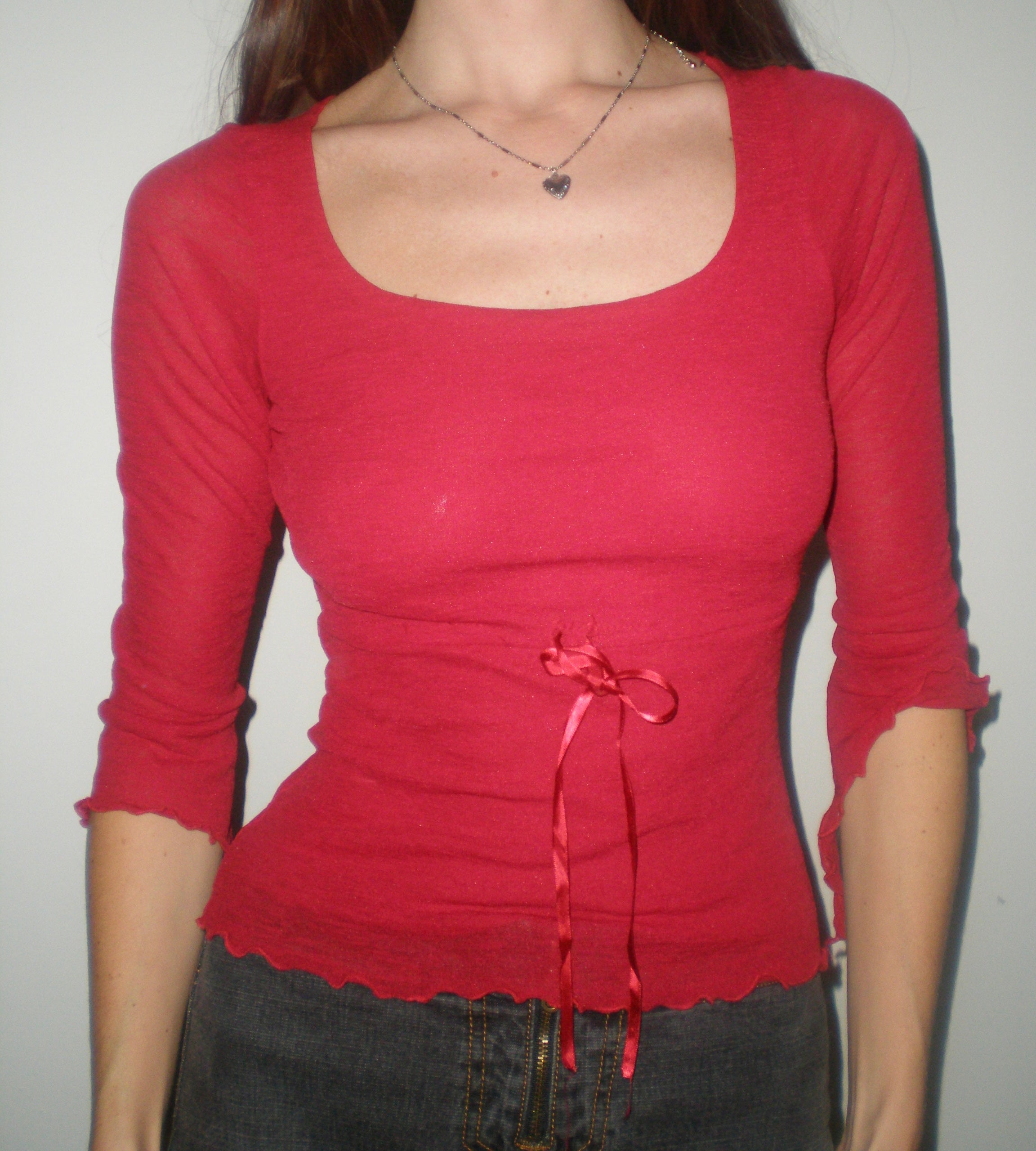 red mesh top