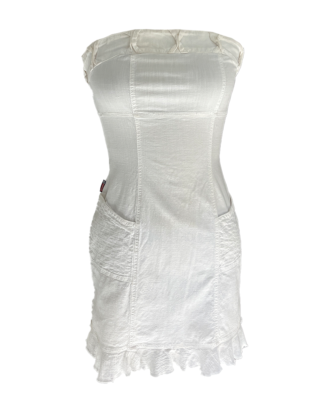 WHITE TUBE DRESS