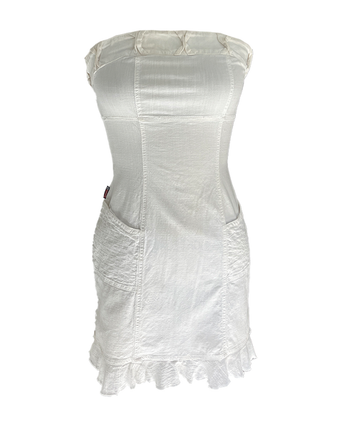 WHITE TUBE DRESS